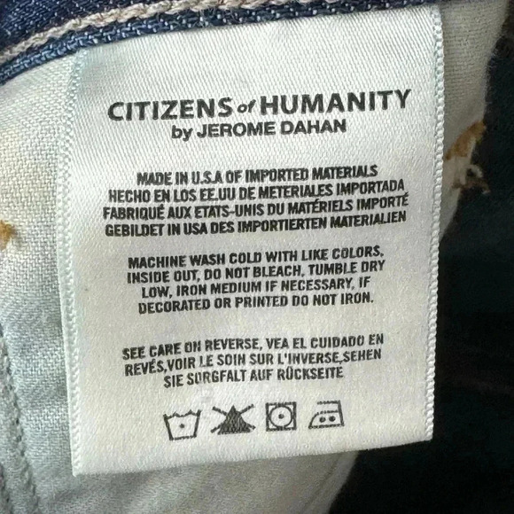 Citizens of Humanity Size 23 Denim Mini Skirt CH Premium VIntage Distressed Raw - Picture 7 of 11